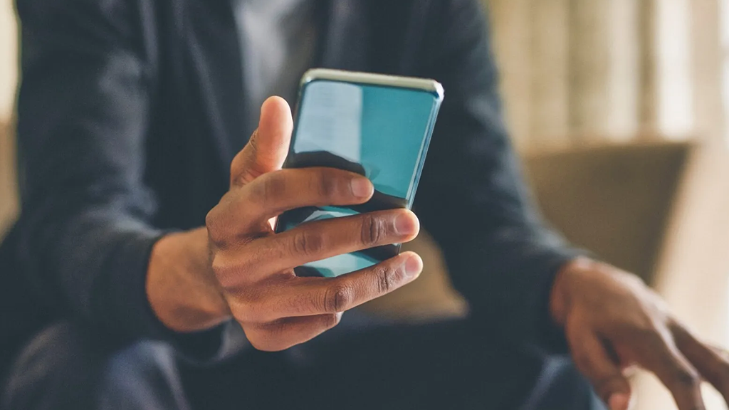 users tapping on phone